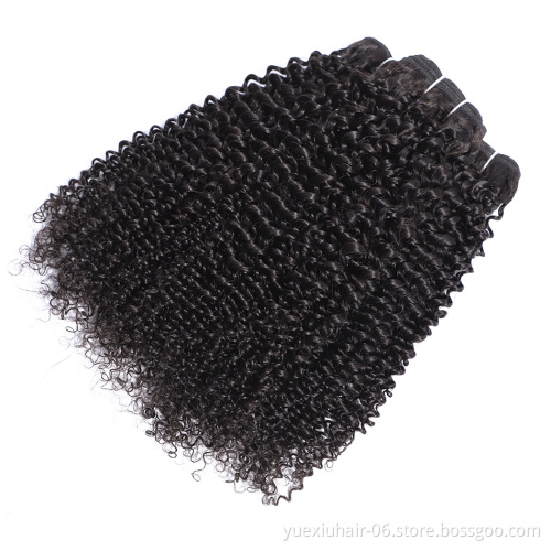 In stock kinky curly hair 10a mink human hair virgin bundles high quality extensions hair